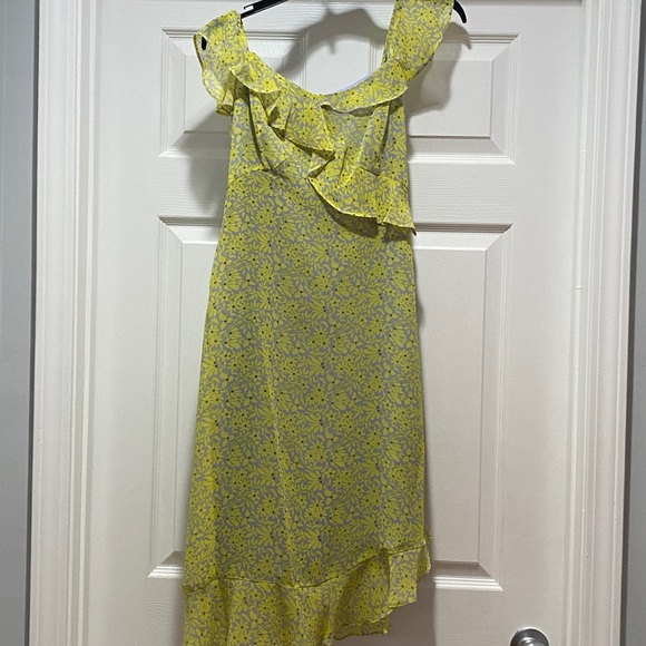 Nanette Lepore Lemon Meringue Spring Bloom asymmetrical ruffle print dress - Picture 2 of 12